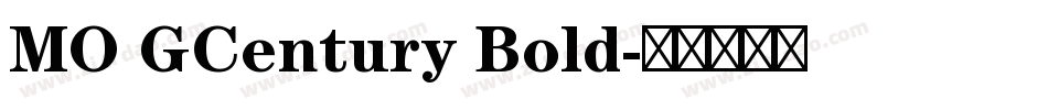 MO GCentury Bold字体转换